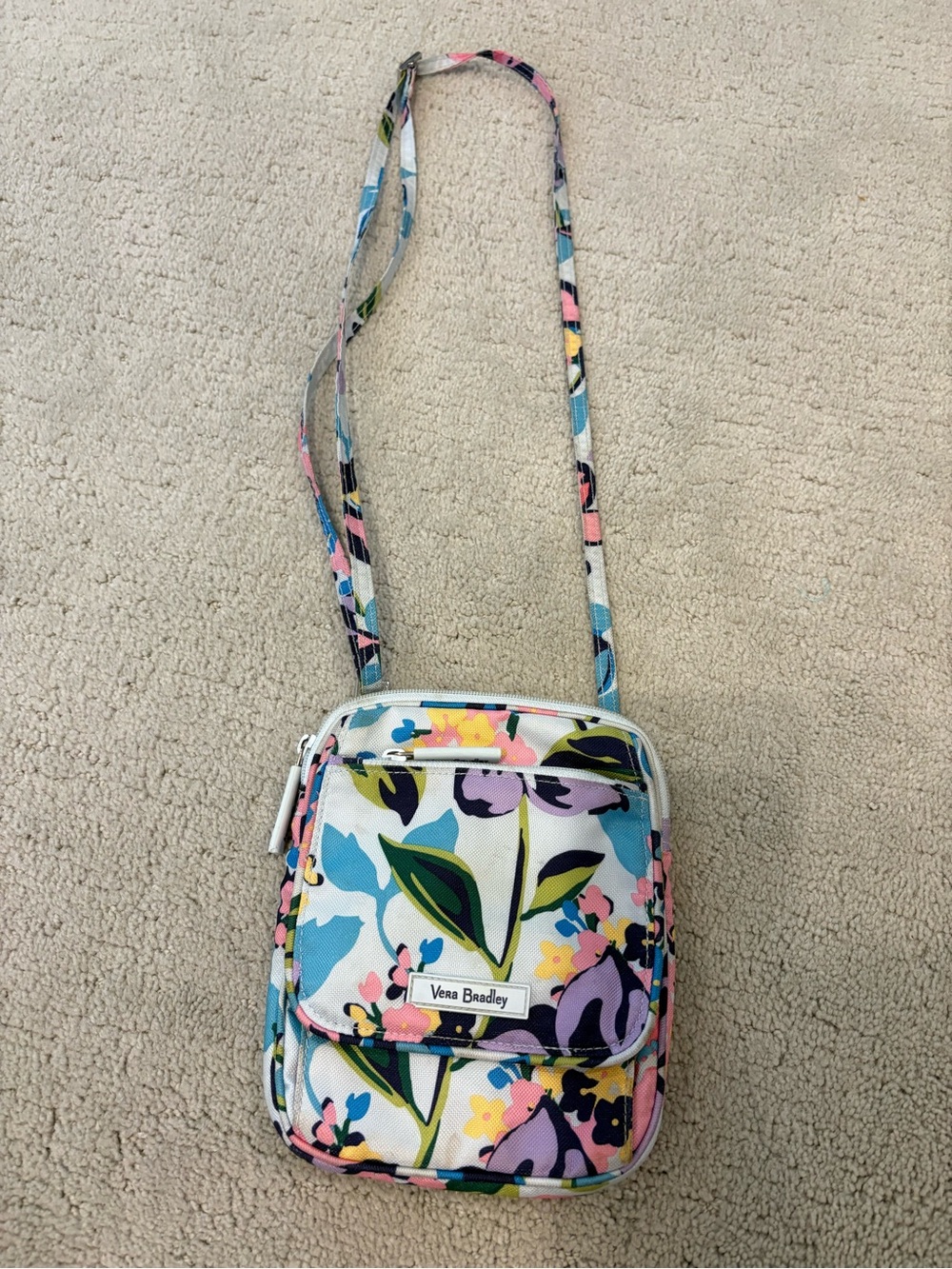 Vera Bradley Floral Canvas Crossbody Bag in Multi-Color